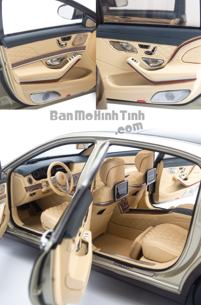 Mô hình xe sang Mercedes-Benz Maybach S650 2019 1:18 Almost Real Ruby Black/ Aragonite Silver