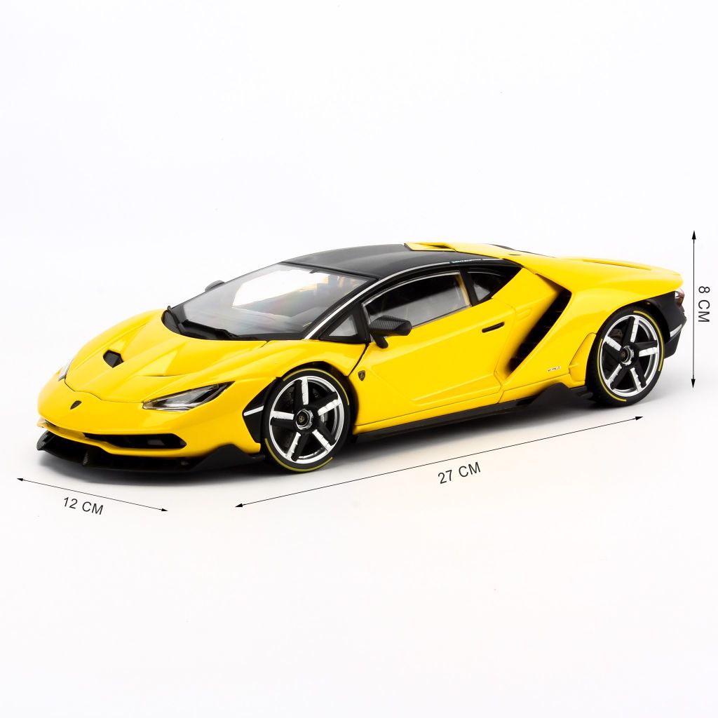 Mô hình xe ô tô Lamborghini Centenario Yellow 1:18 Exclusive Maisto –  