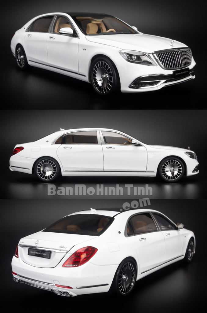 Mô hình xe sang Mercedes-Benz Maybach S650 2019 1:18 Almost Real Diamond White