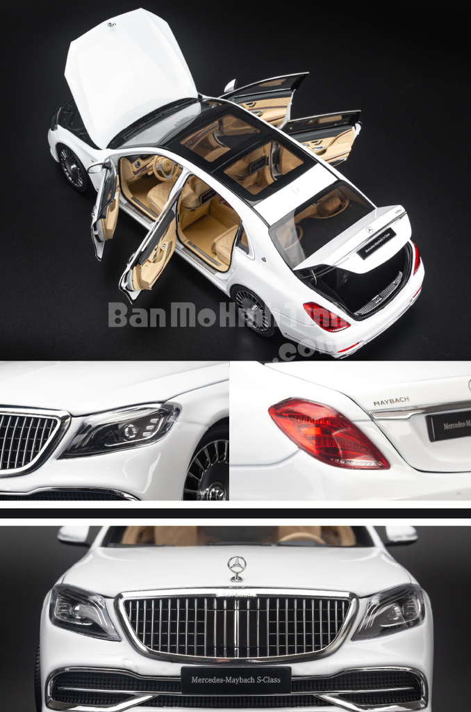 Mô hình xe sang Mercedes-Benz Maybach S650 2019 1:18 Almost Real Diamond White