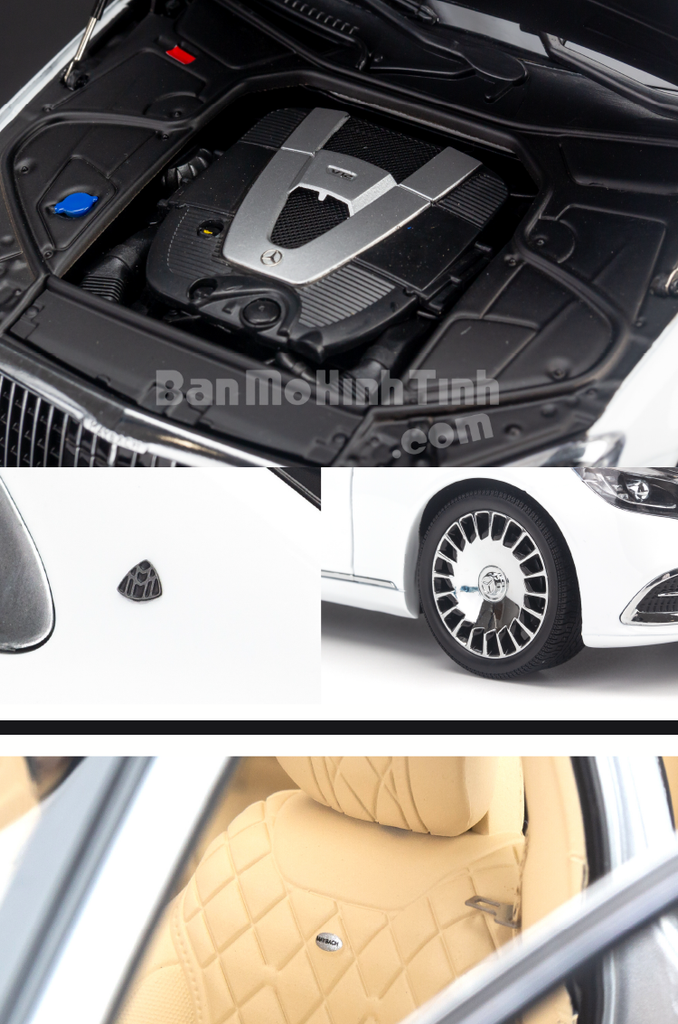 Mô hình xe sang Mercedes-Benz Maybach S650 2019 1:18 Almost Real Diamond White