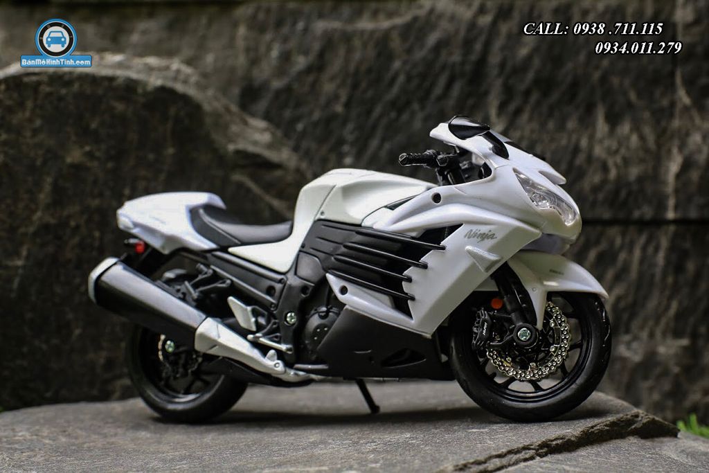Mô hình xe mô tô Kawasaki Ninja ZX-14R 1:12 Maisto White