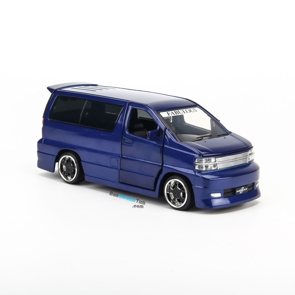 Mô hình xe Nissan Fabulous APE50 Elgrand Blue 1:32 Jackiekim