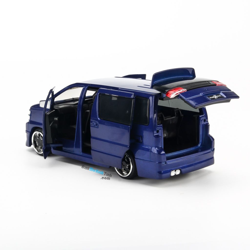 Mô hình xe Nissan Fabulous APE50 Elgrand Blue 1:32 Jackiekim