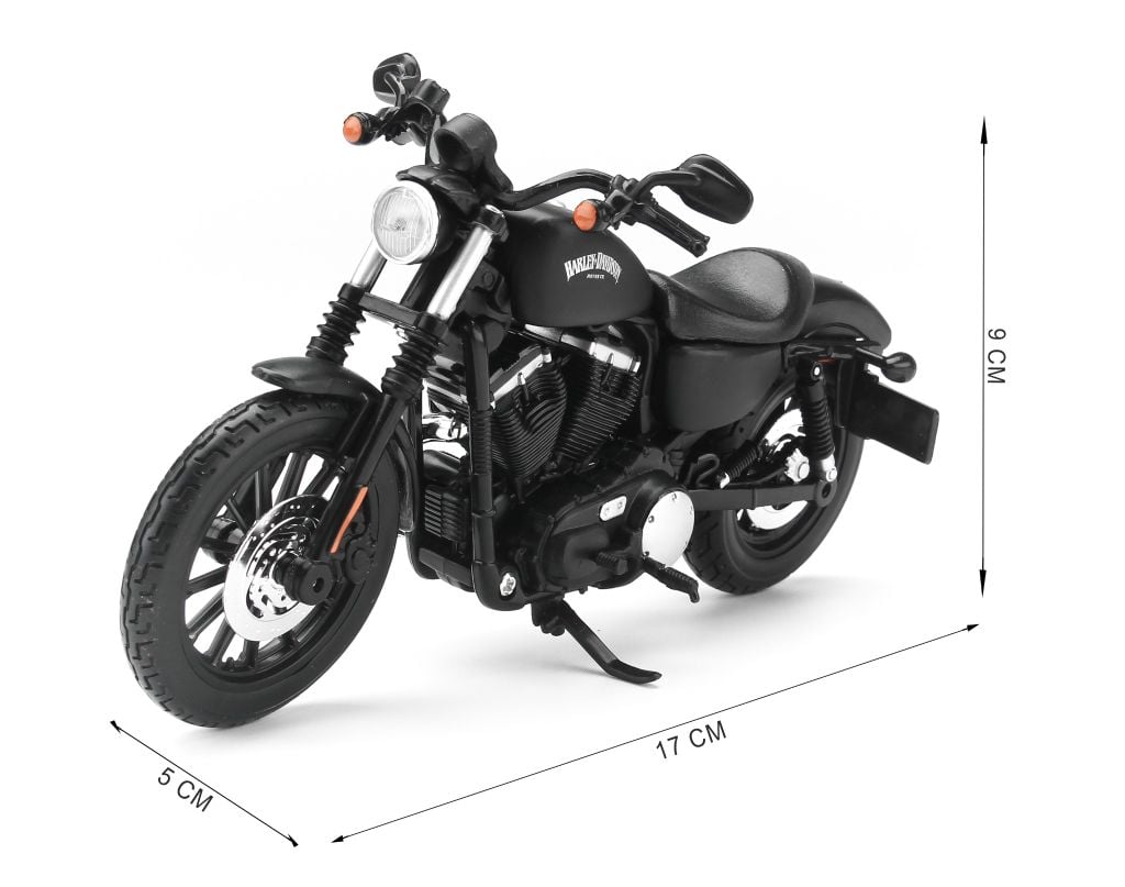 Mô hình mô tô Harley Davidson 13 Sportster Iron 883 Flat Black 1:12 Maisto