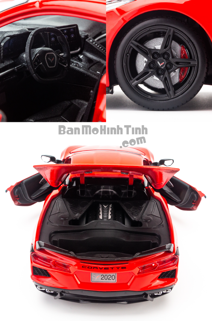Mô hình xe Chervolet Corvette Stingray Coupe 2020 1:18 Maisto Red
