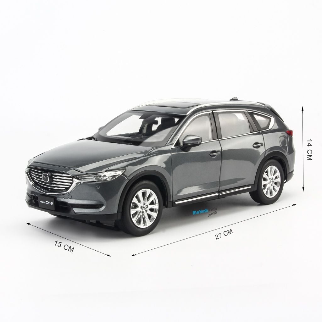 Mô hình xe Mazda CX-8 2019 Grey 1:18 Paudi
