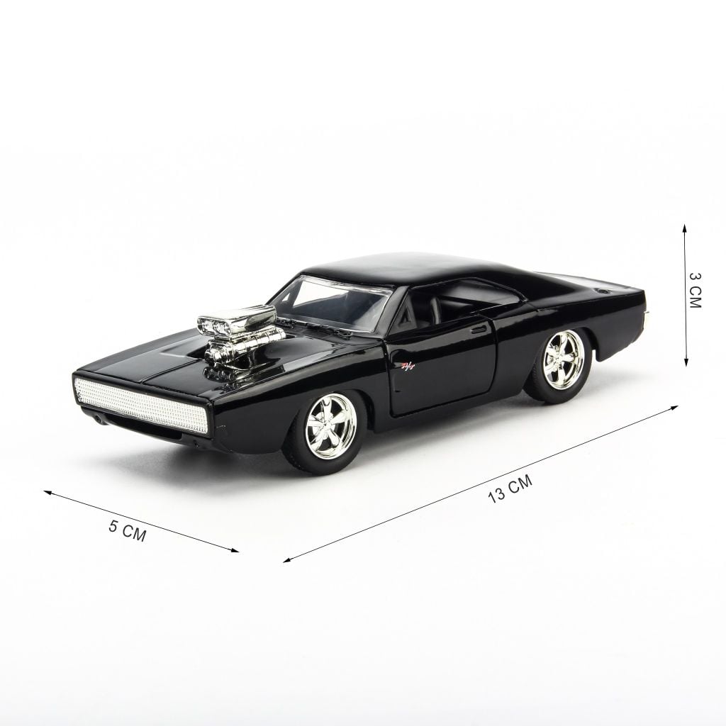 mô hình xe dodge charger r/t black fast and furious 1:32 jada