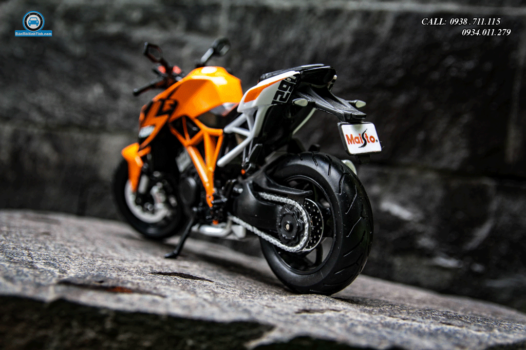 Mô hình mô tô KTM 1290 Super Duke 1:12 Maisto Orange