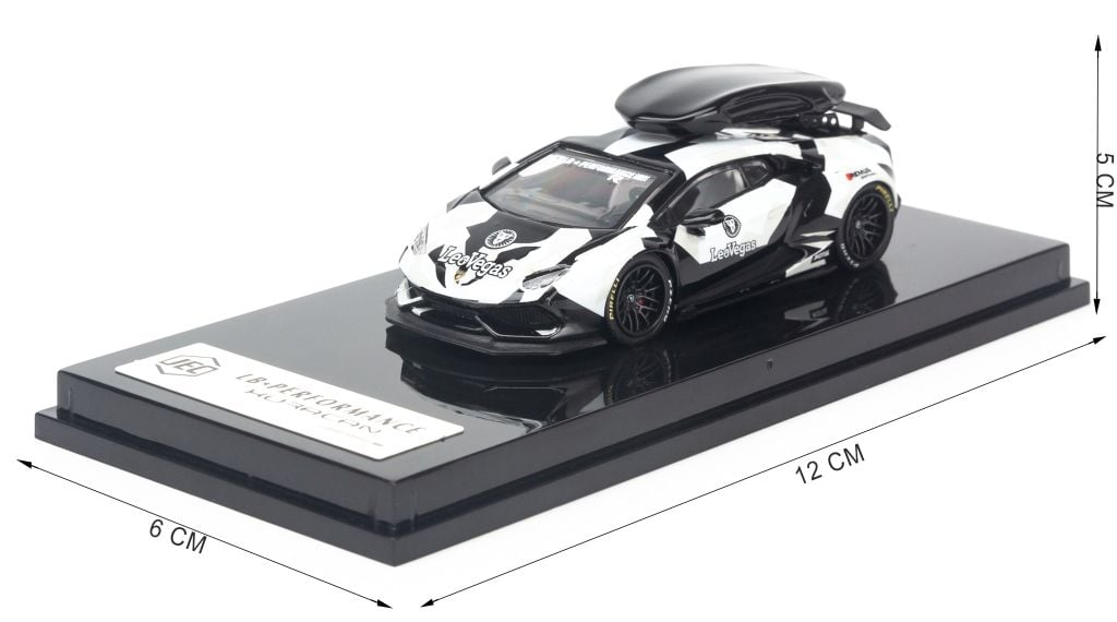 Mô hình xe Lamborghini Huracan LeoVegas Roof Boxes 1:64 JEC Limited Edition