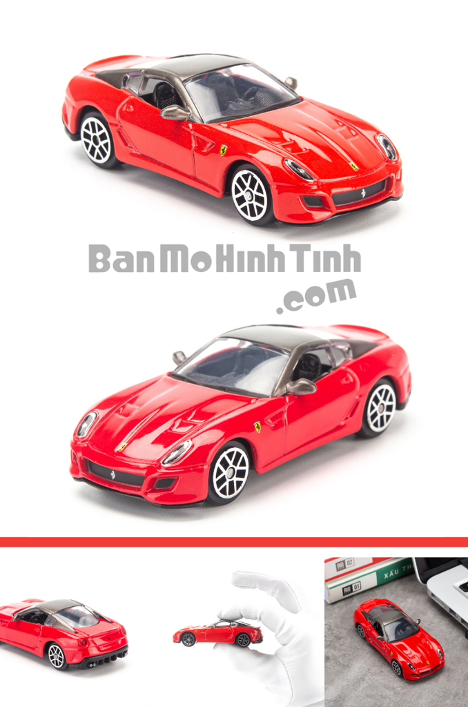 mô hình siêu xe ferrari 599 gto 1:64 bburago red