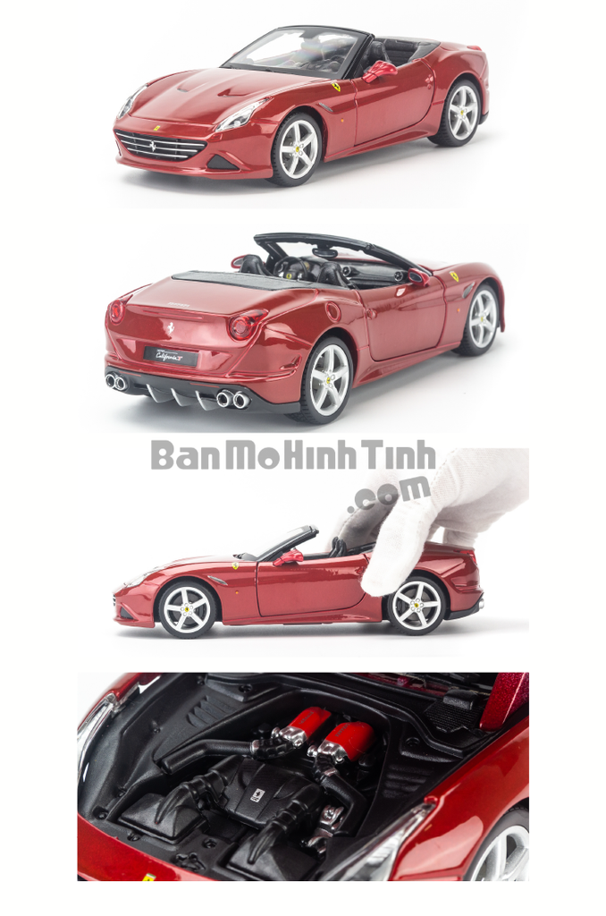 Mô hình xe Ferrari California T Open Top 1:24 Bburago Red