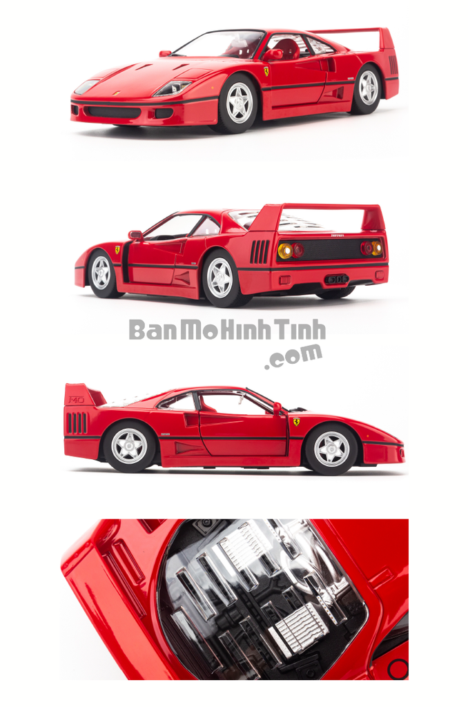 Mô hình xe Ferrari F40 1:24 Bburago Red