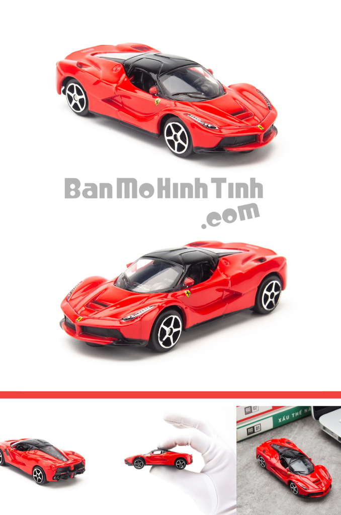 mô hình siêu xe ferrari laferarri 1:64 bburago red