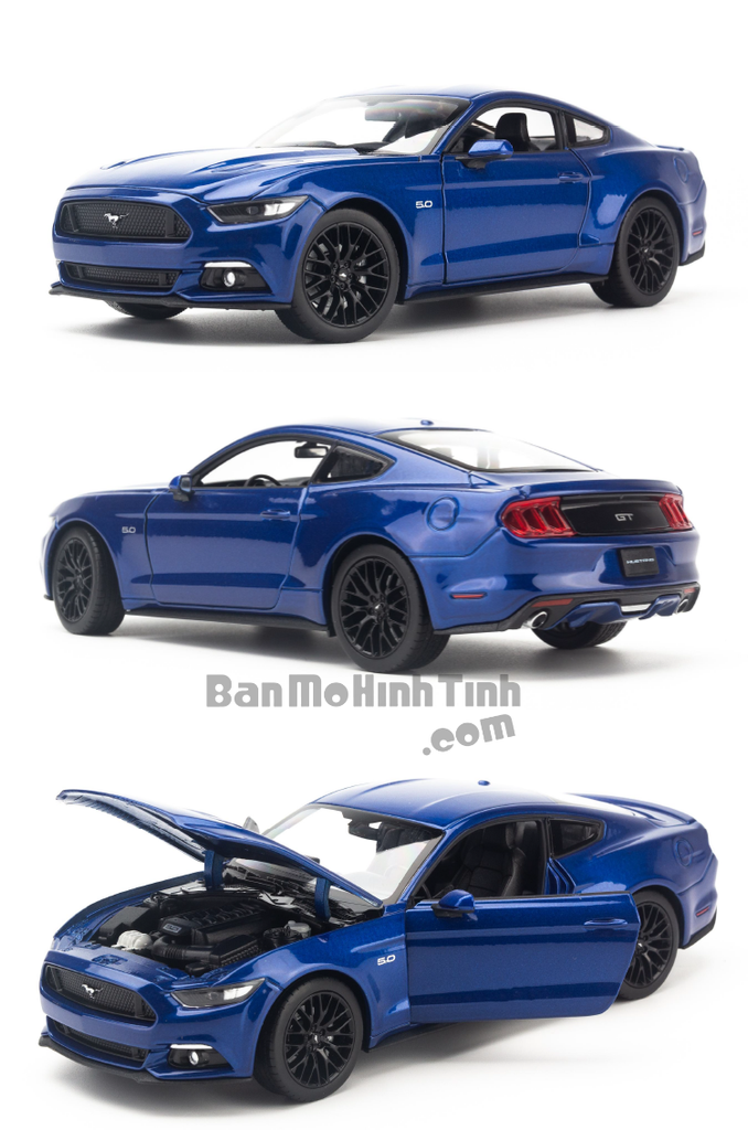 Mô hình xe Ford Mustang GT 2015 1:24 Welly Blue
