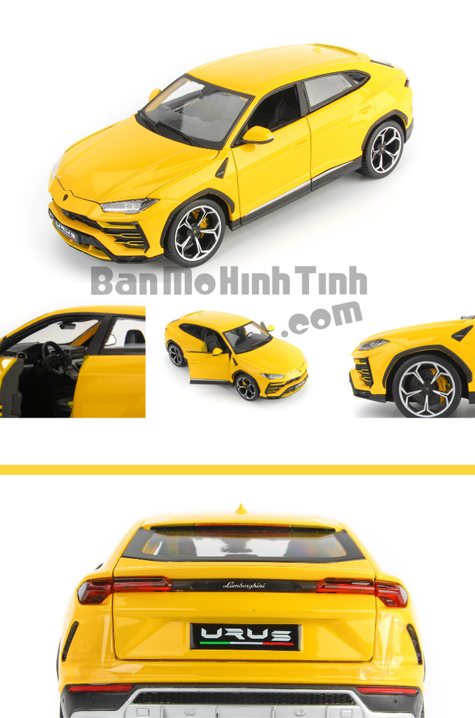 mô hình siêu xe lamborghini urus 1:24 maisto yellow