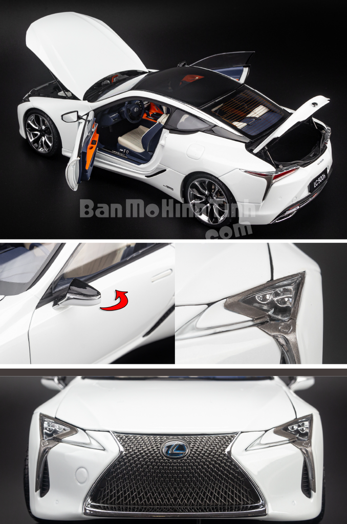 Mô hình xe Lexus LC500h 1:18 Dealer White