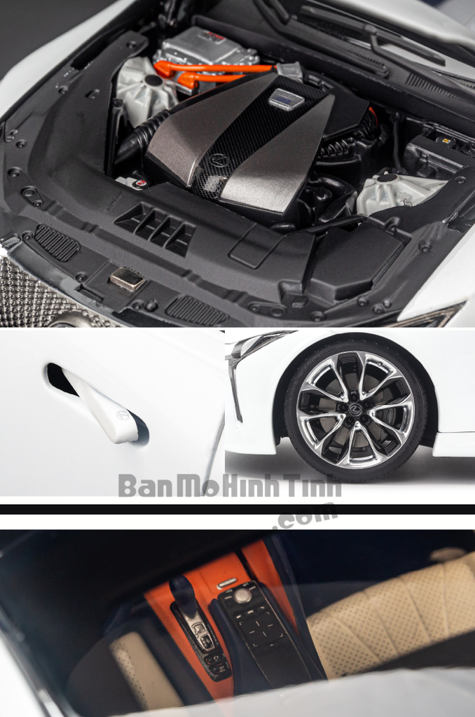 Mô hình xe Lexus LC500h 1:18 Dealer White