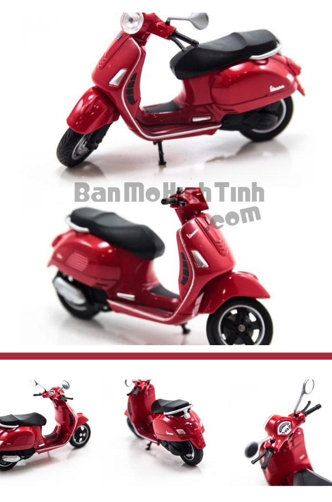 mô hình xe máy vespa gts 125cc 2017 1:18 welly
