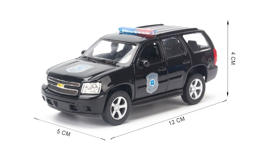 Mô hình xe 2008 Chevrolet Tahoe Police 1:36 Welly Black