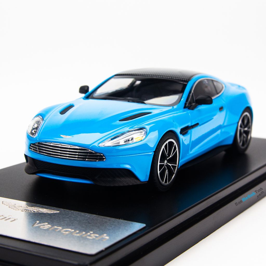 Mô hình siêu xe Aston Martin Vanquish Blue 1:43 Dealer
