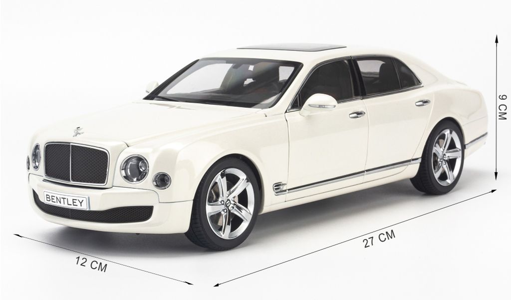 Mô hình xe Bentley Mulsanne Speed 1:18 Kyosho White