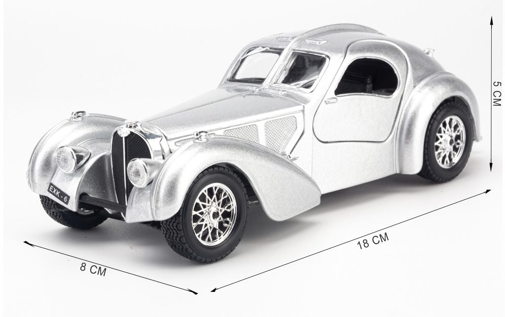 Mô hình xe Bugatti Atlantic 124 Bburago Silver