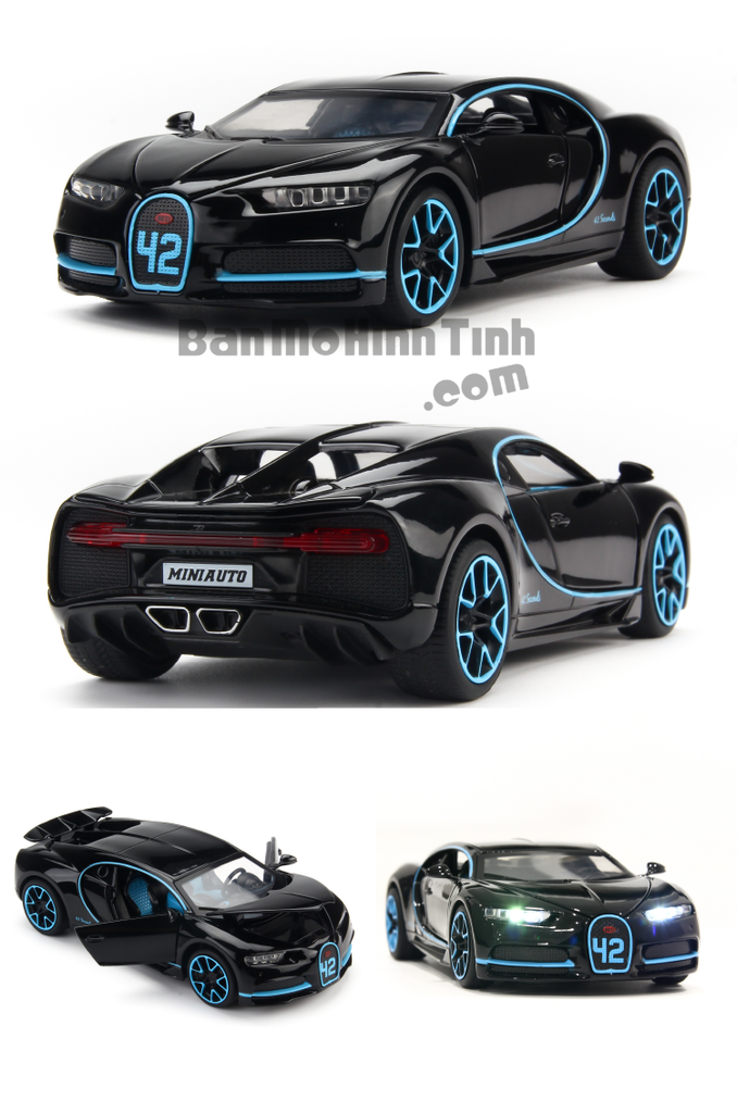 Mô hình xe Bugatti Chiron 2015 Black 1:32 Miniauto