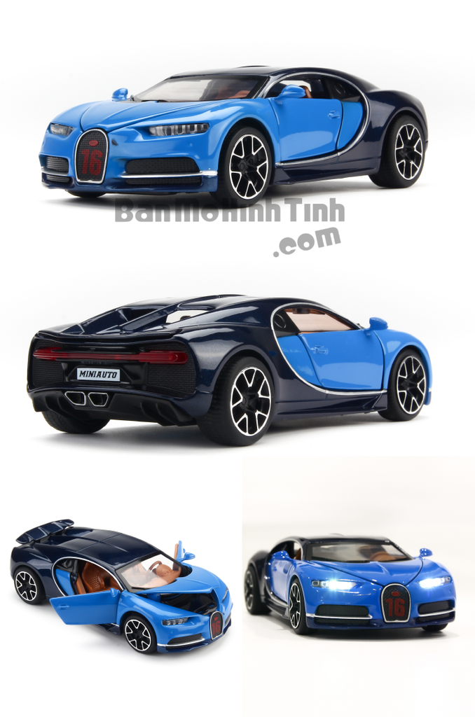 Mô hình xe Bugatti Chiron 2015 Blue 1:32 Miniauto