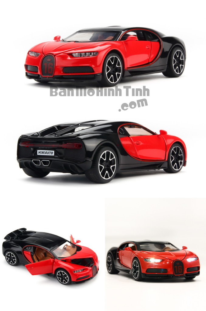Mô hình xe Bugatti Chiron 2015 red 1:32 Miniauto