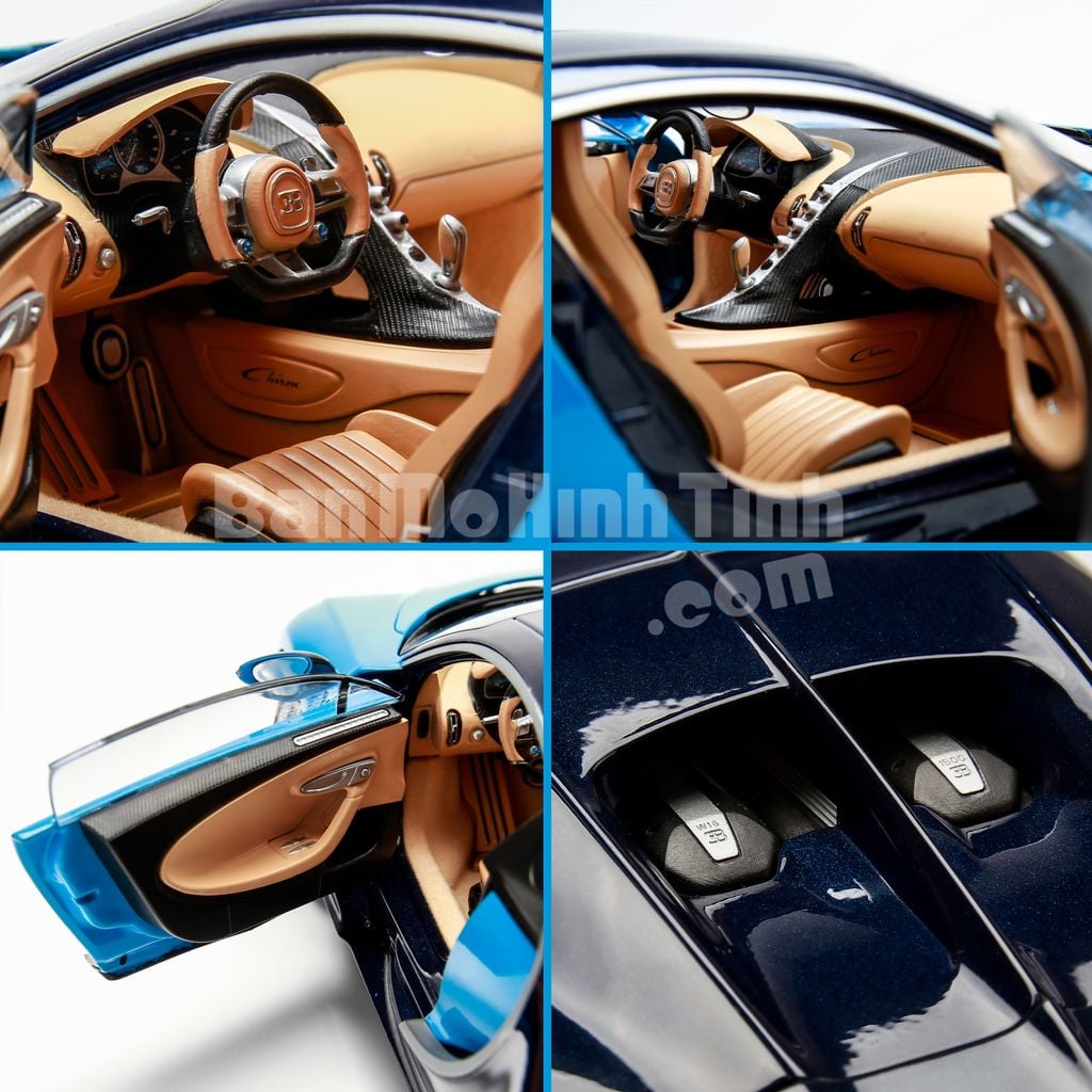 Mô hình xe Bugatti Chiron Blue 1:18 GTAutos