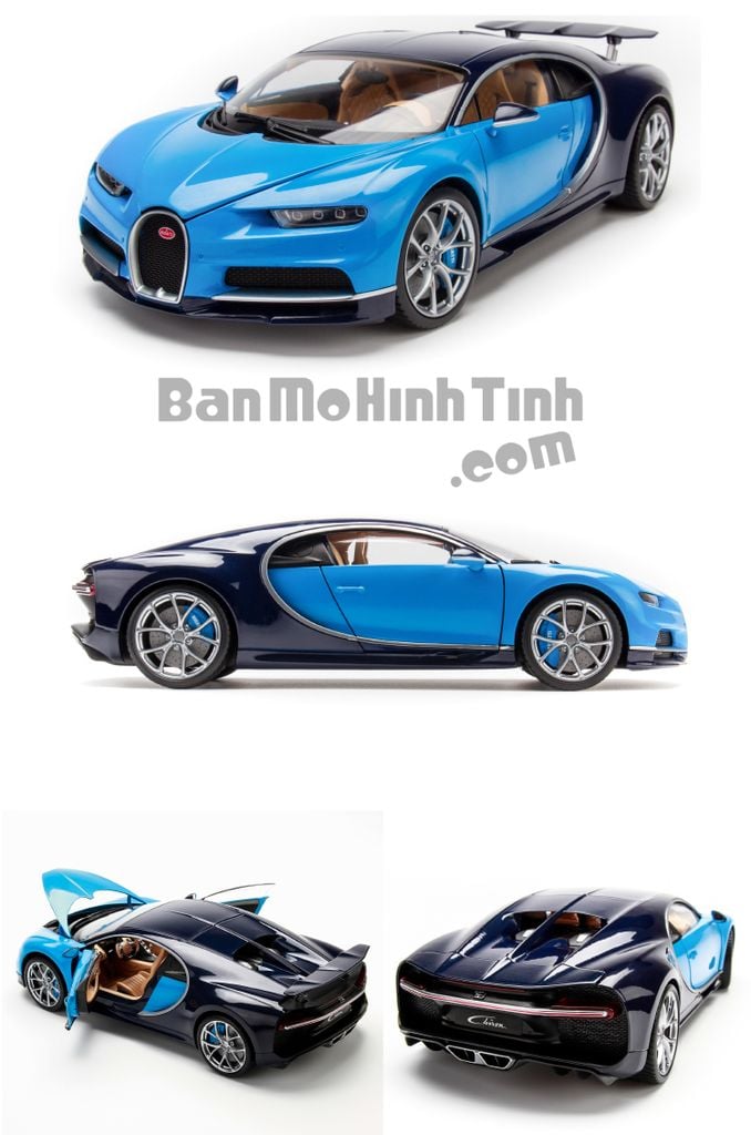 Mô hình xe Bugatti Chiron Blue 1:18 GTAutos