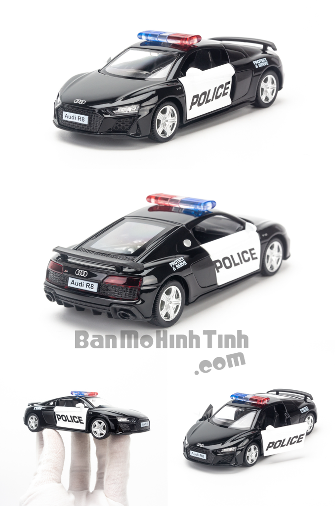 Mô hình xe cảnh sát Audi R8 Coupe Police 1:36 Uni