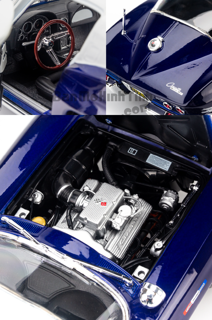 Mô hình xe cảnh sát Chevrolet Corvette 1965 Police 1:18 Maisto