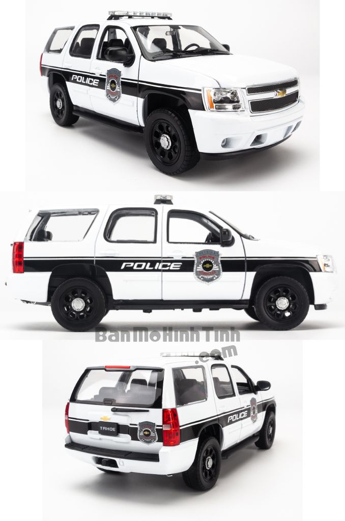 Mô hình xe Chevrolet Tahoe 2008 Police Car 1:24 Welly