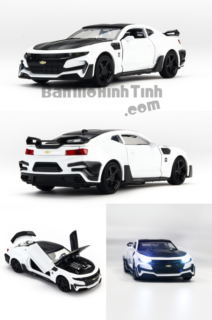 Mô hình xe Chevrolet Camaro Bumblebee Transfomer 5 White 1:32 Miniauto
