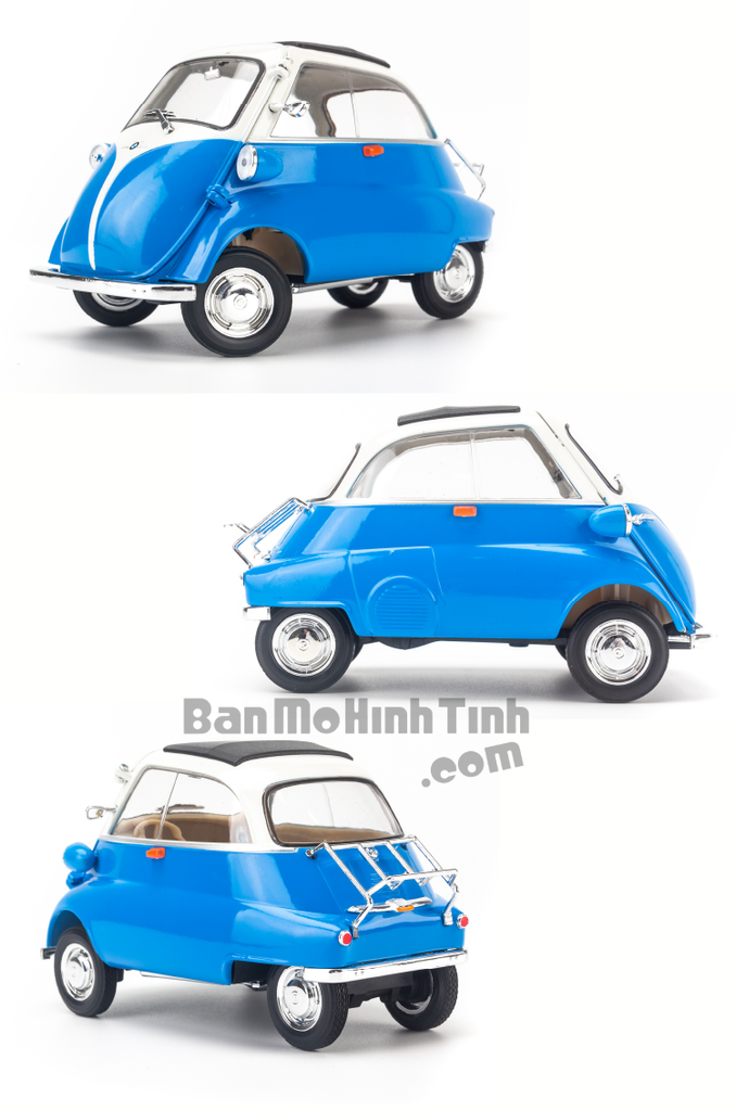 Mô hình xe cổ BMW Isetta 1:18 Welly Blue