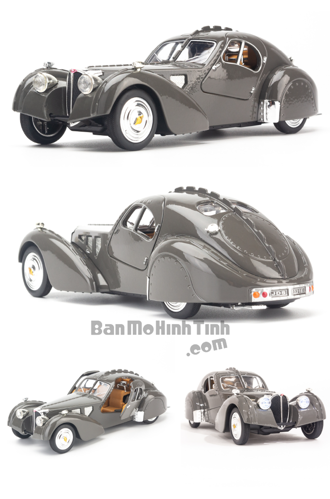 Mô hình xe Bugatti Type 57SC 1:32 KHPO Grey