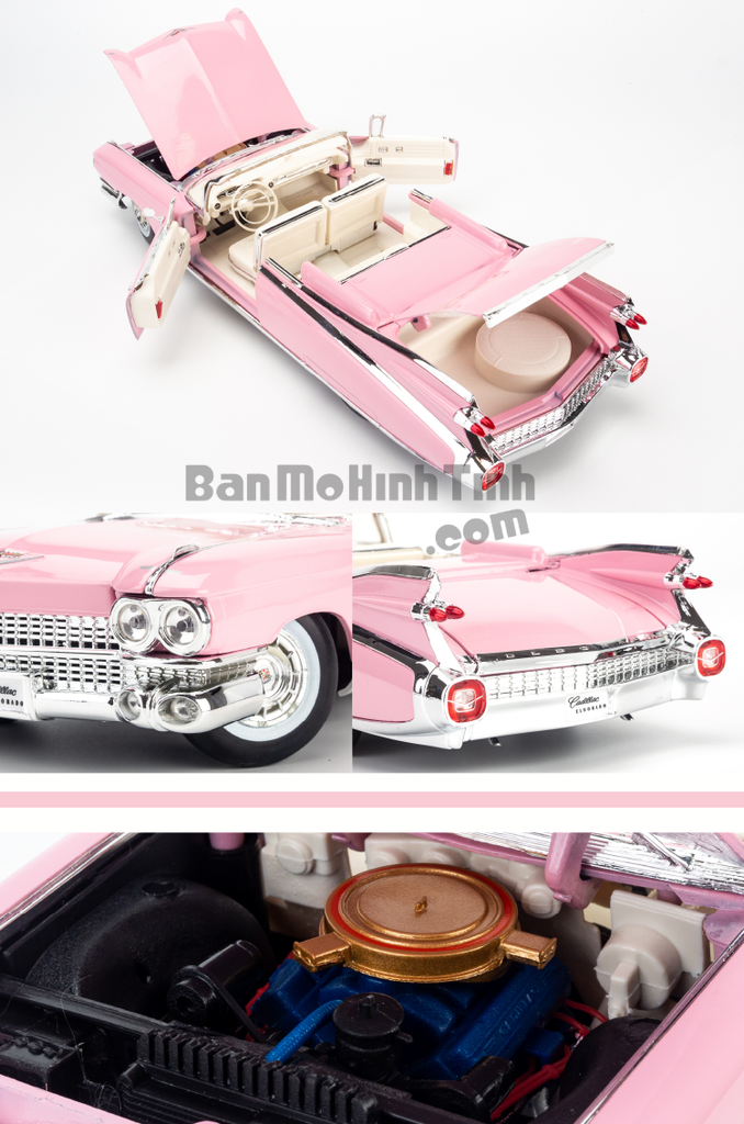 Mô hình xe cổ Cadillac Eldorado Biarritz 1959 1:18 Maisto Pink