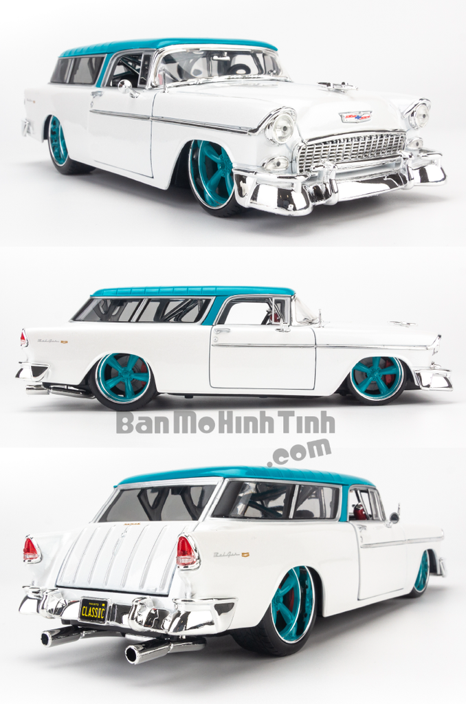 Mô hình xe cổ Chevrolet Nomand 1955 1:18 Maisto White