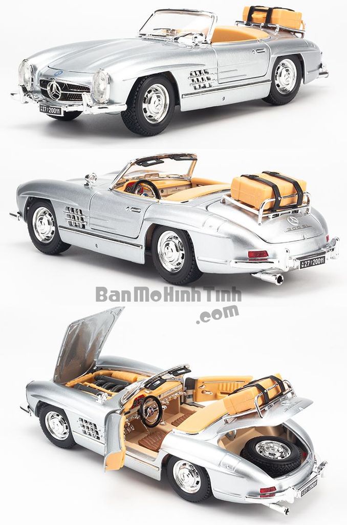 Mô hình xe Mercedes-Benz 300SL Touring 1:18 Bburago Silver 