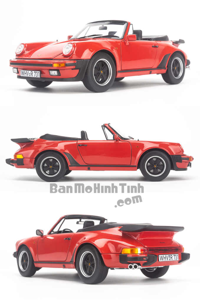 Mô hình xe cổ Porsche 911 Turbo Cabriolet 1987 1:18 Norev Red