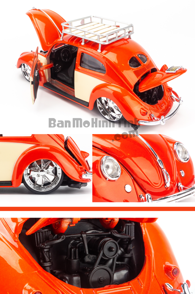 Mô hình xe cổ Volkswagen Beetle 1951 1:18 Maisto Orange