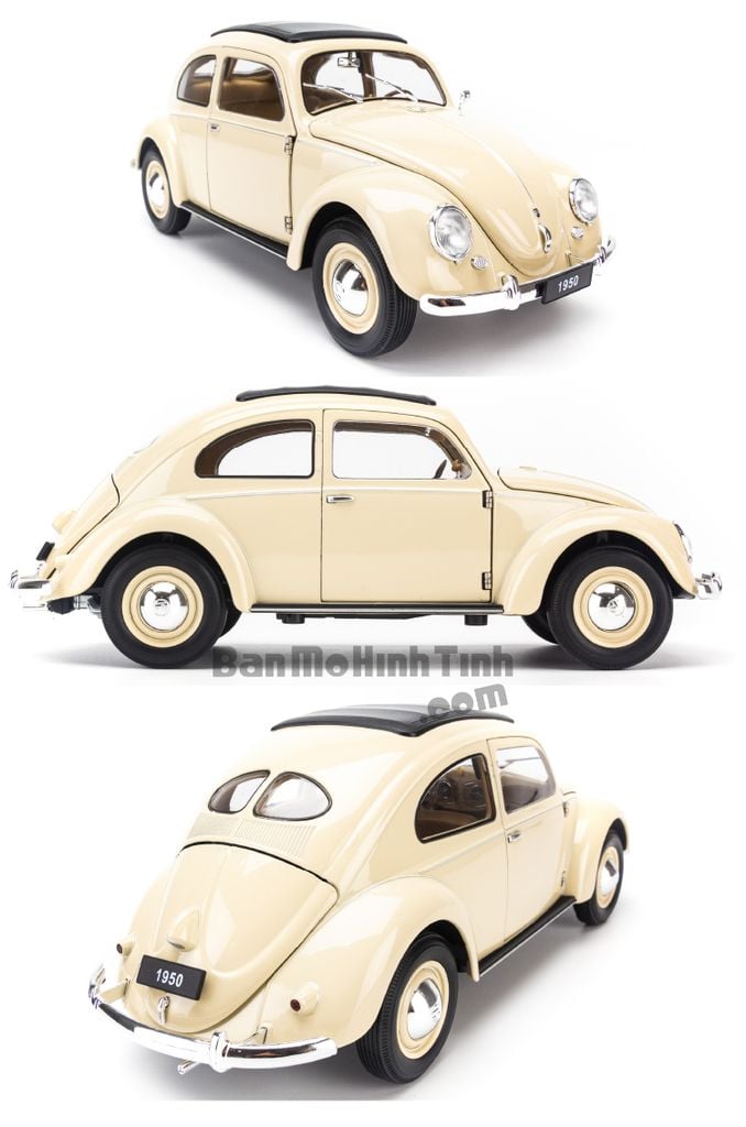 Mô hình xe Volkswagen Classic Beetle 1:18 Welly Cream