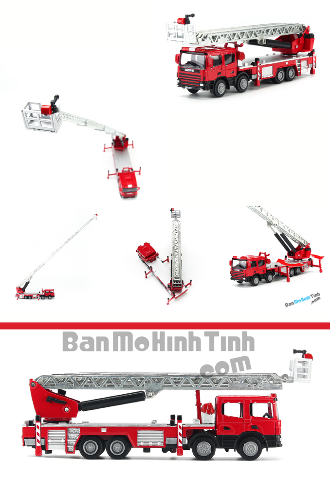 Mô hình Xe Cứu Hoả Thang 1:50 KDW - 625012