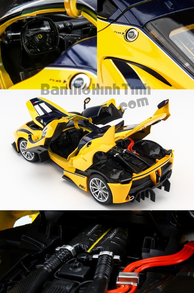 Mô hình xe Ferrari FXX K Yellow 1:18 Bburago