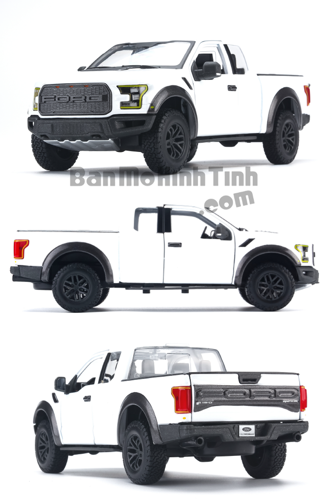Mô hình xe Ford Raptor F-150 Special 2017 White 1:24 Maisto