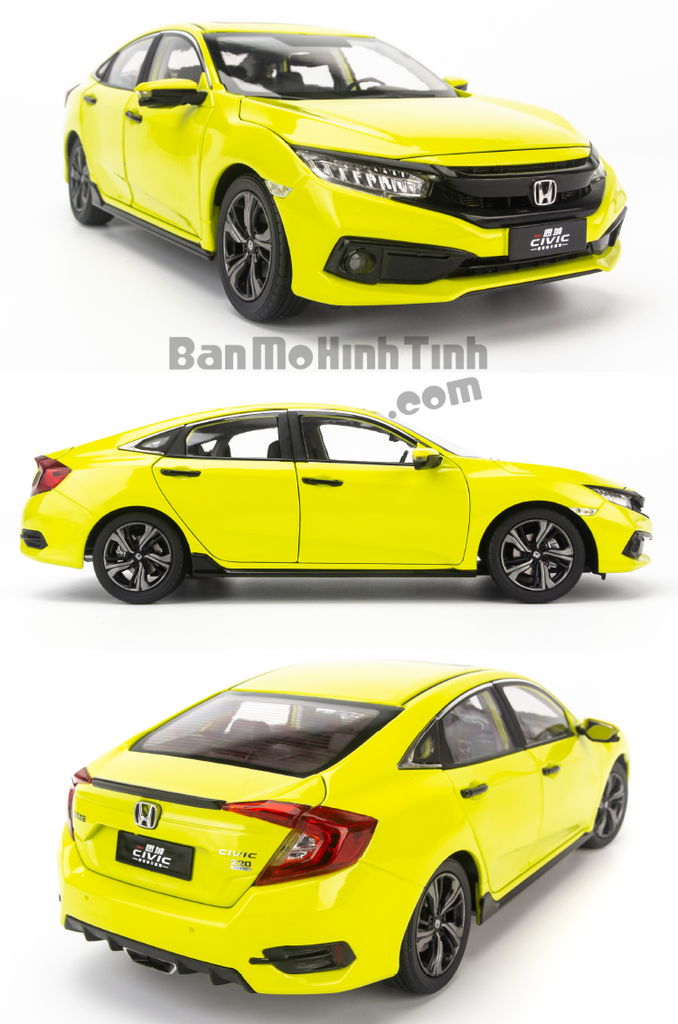Mô hình xe Honda Civic 2019 1:18 Paudi Light Green