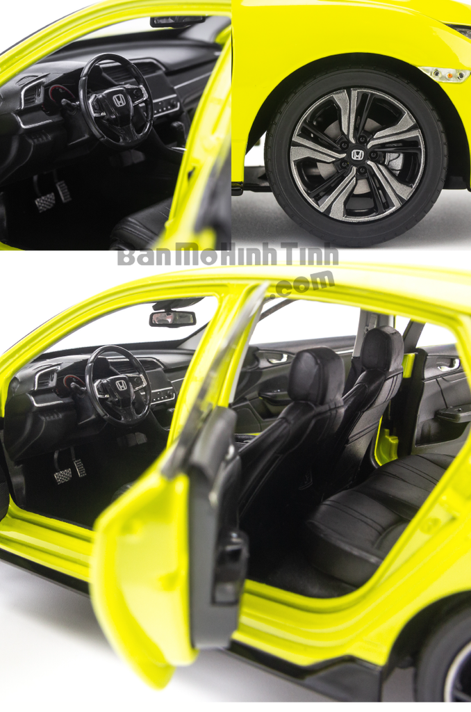 Mô hình xe Honda Civic 2019 1:18 Paudi Light Green