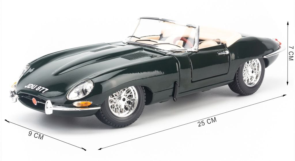 Mô hình xe Jaguar E-Type Cabrio 1:18 Bburago Green